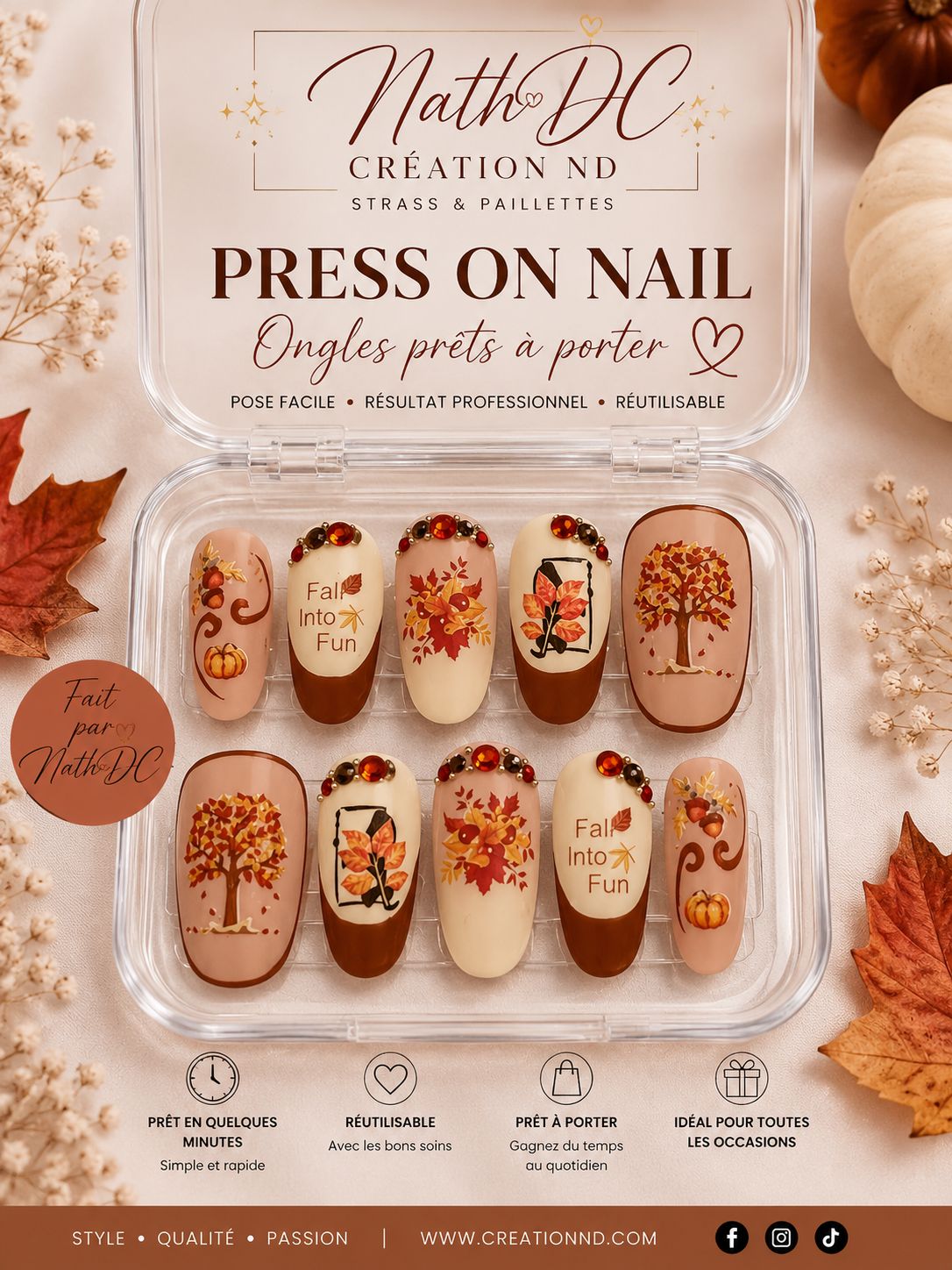 Press-On-Nail automne No 7