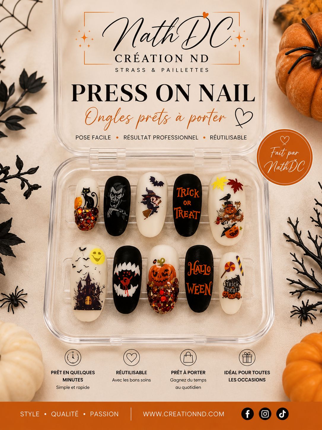 Press-On-Nail Halloween No 9
