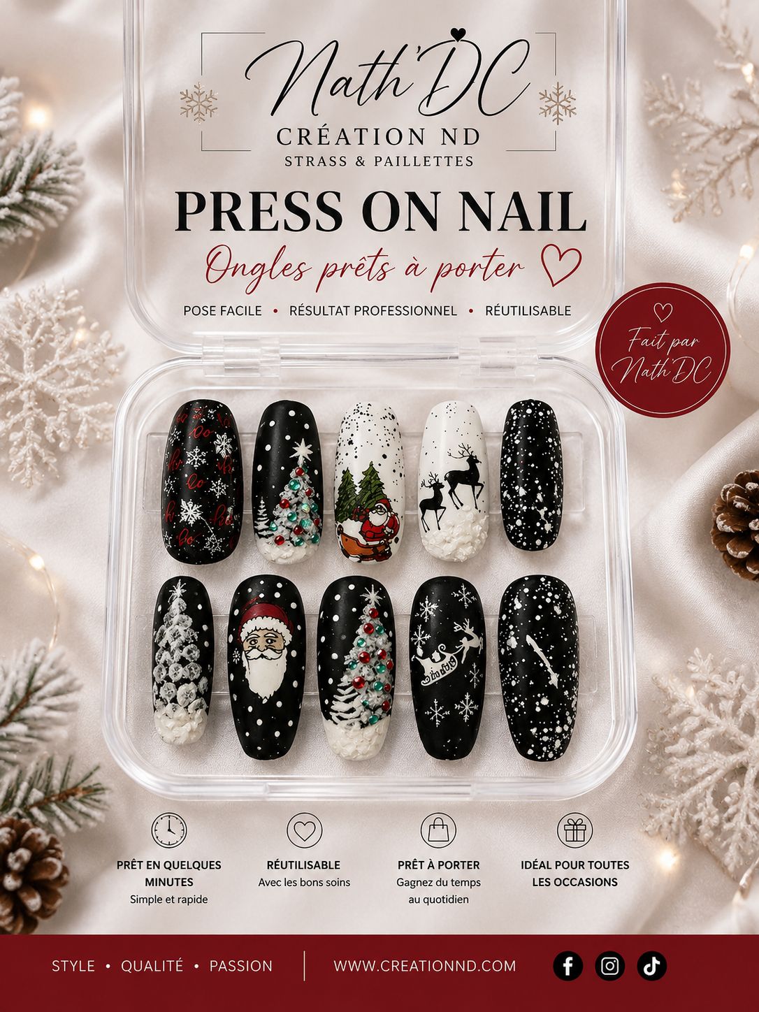Press-On-Nail Noël No 14