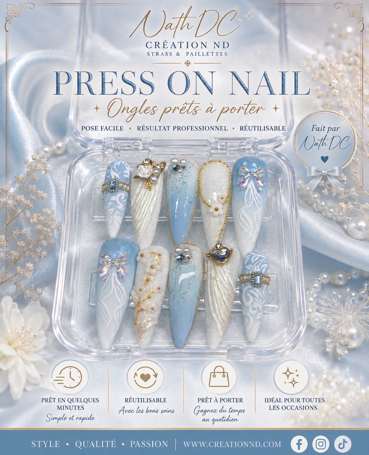 Press-On-Chic Bleu poudre No 17