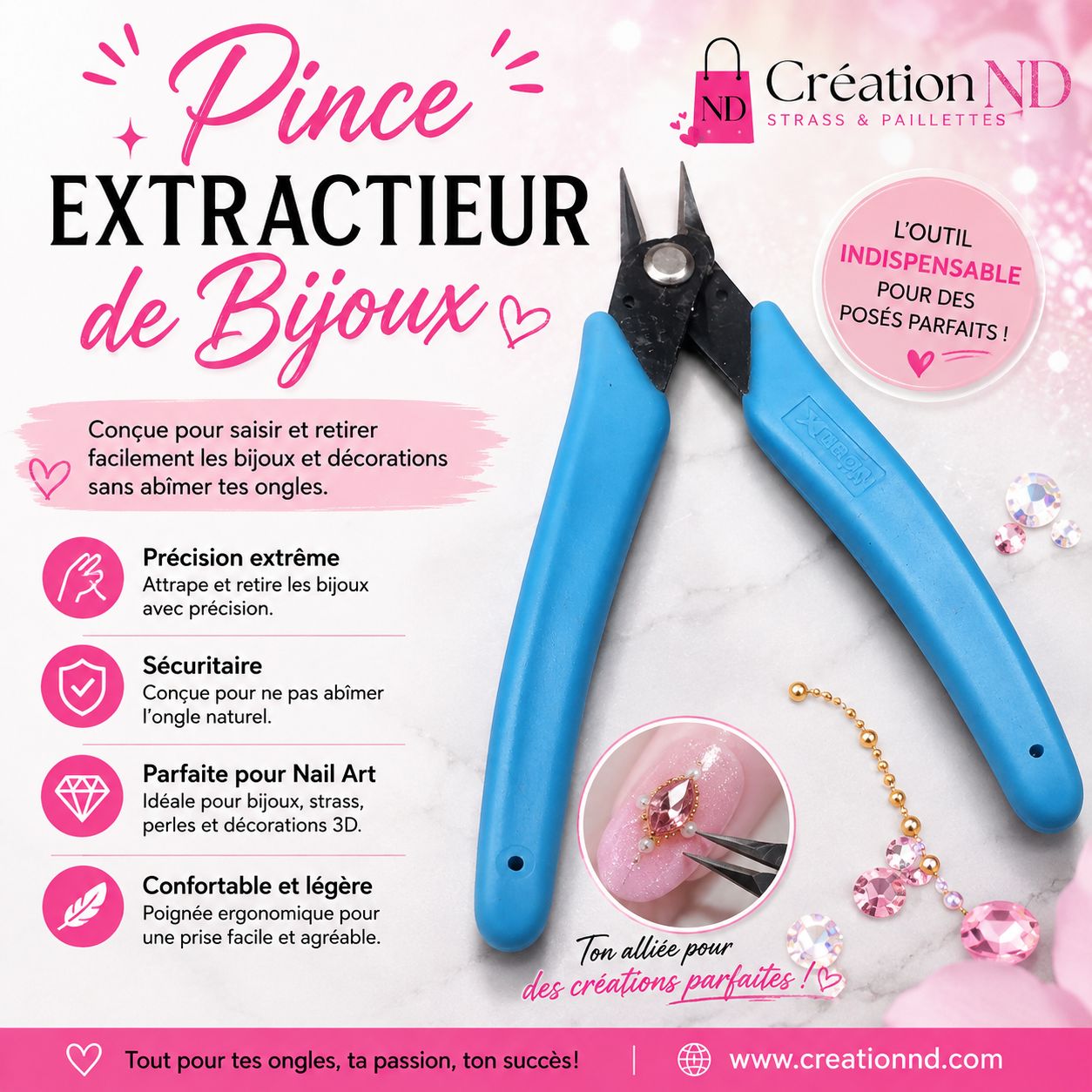 Pince extracteur de bijoux