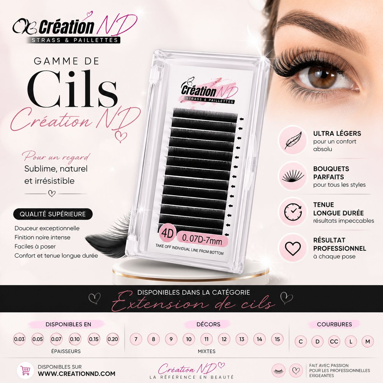 Cils 4D 0,07D-7MM