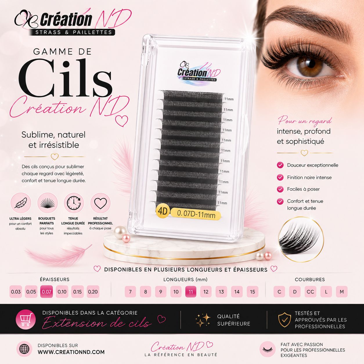 Cils 4D 0,07D-11MM