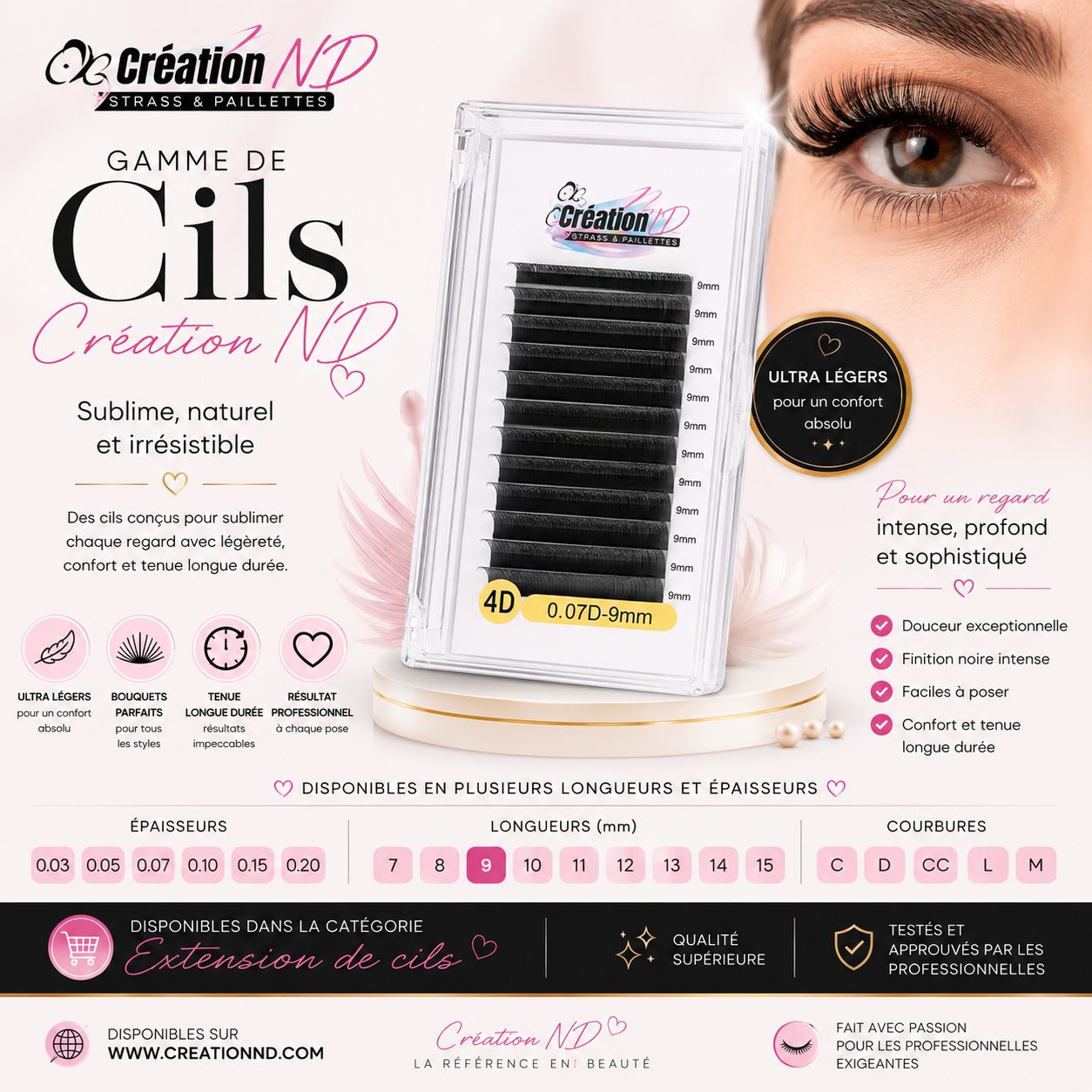 Cils 4D 0,07D-9MM