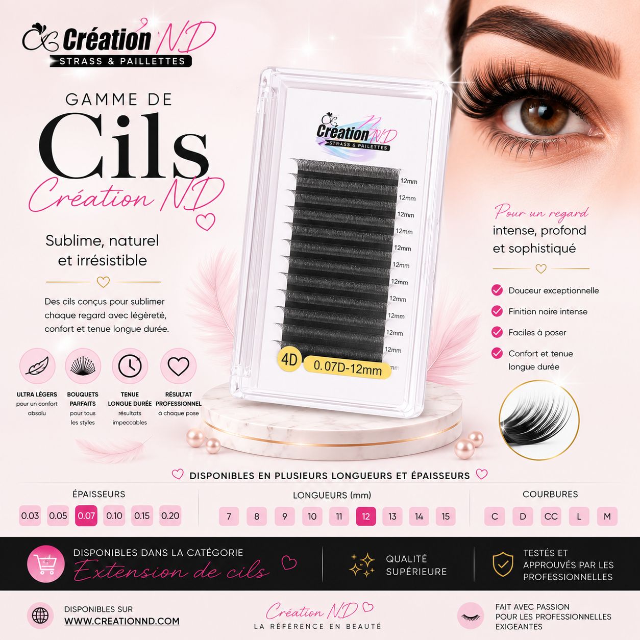 Cils 4D 0,07D-12MM