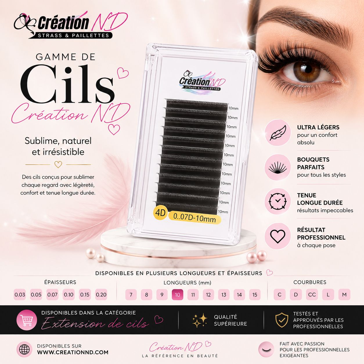 Cils 4D 0,07D-10MM
