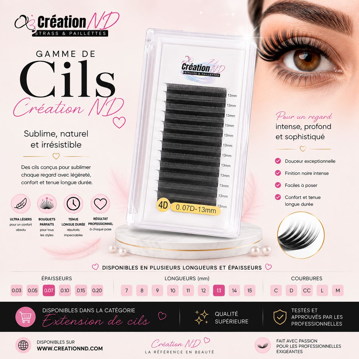 Cils 4D 0,07D-13MM