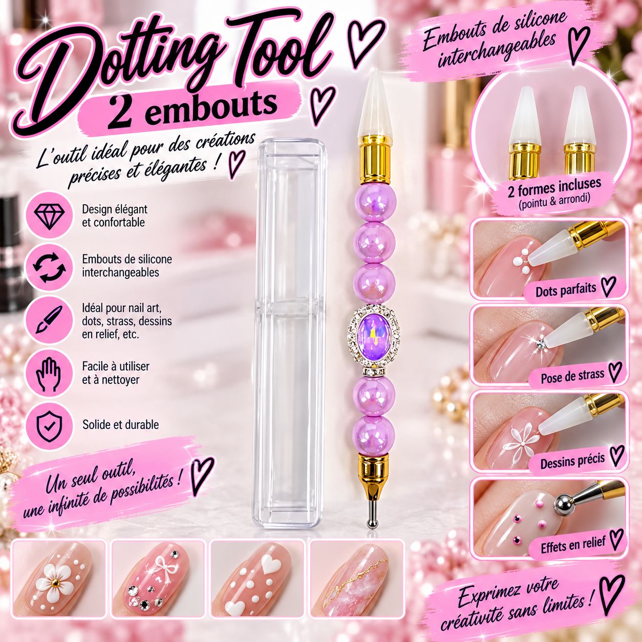 Dotting tools de luxe ROSE/MAUVE