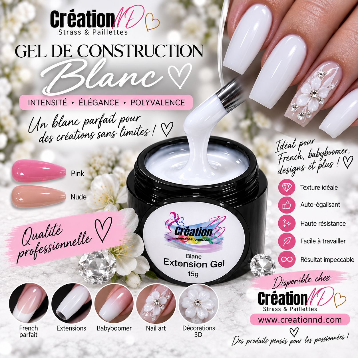 Gel de construction BLANC