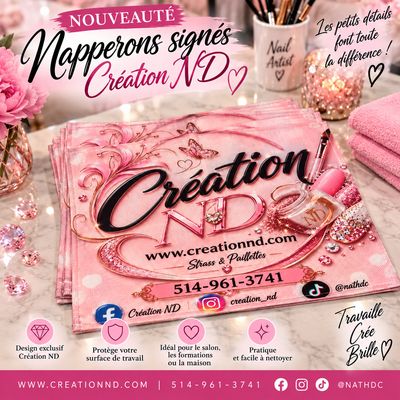 Napperon Rose &amp; Noir