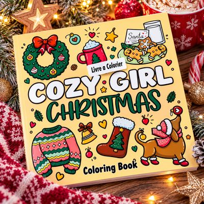 Livre à colorier cozy Christmas