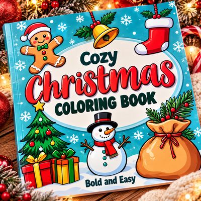 Livre à colorier cozy Christmas