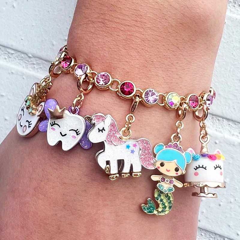 Gold Unicorn Glitter Charm