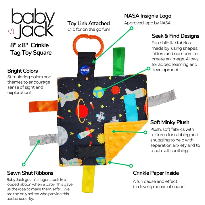 Baby Jack Space Crinkle Square
