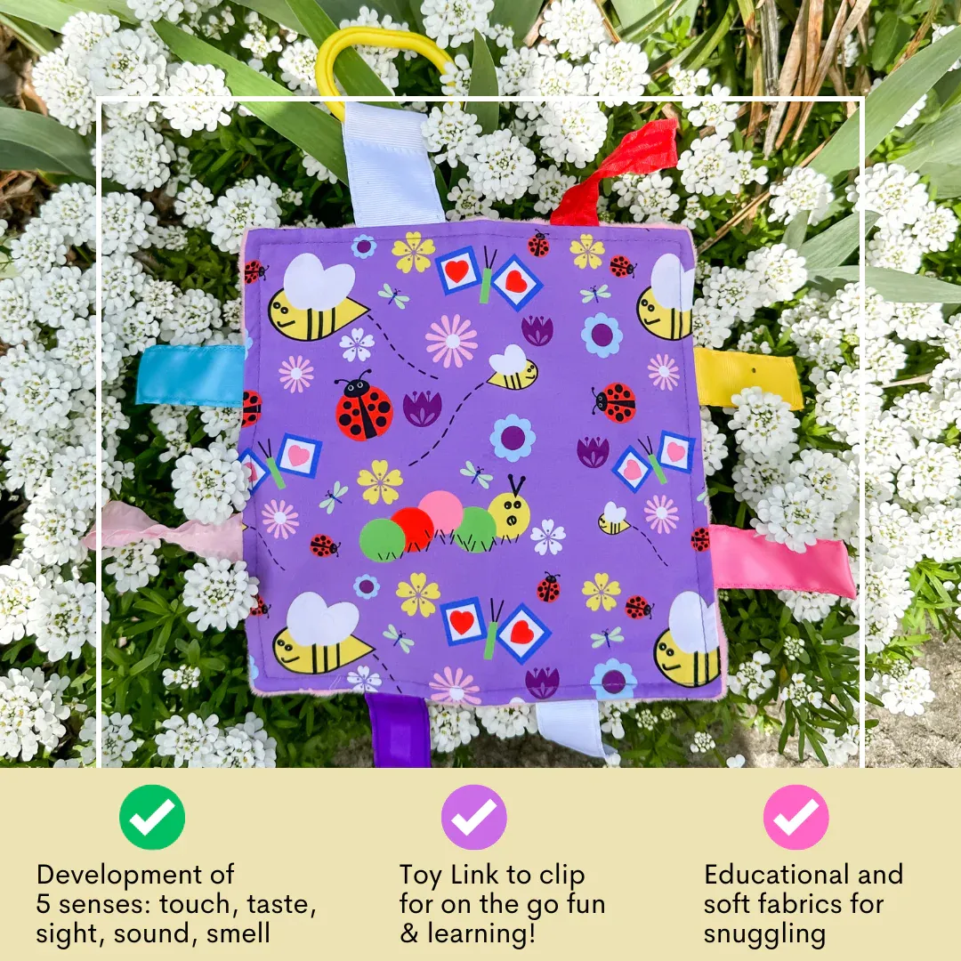 Baby Jack Garden Butterfly and Bees Crinkle Square
