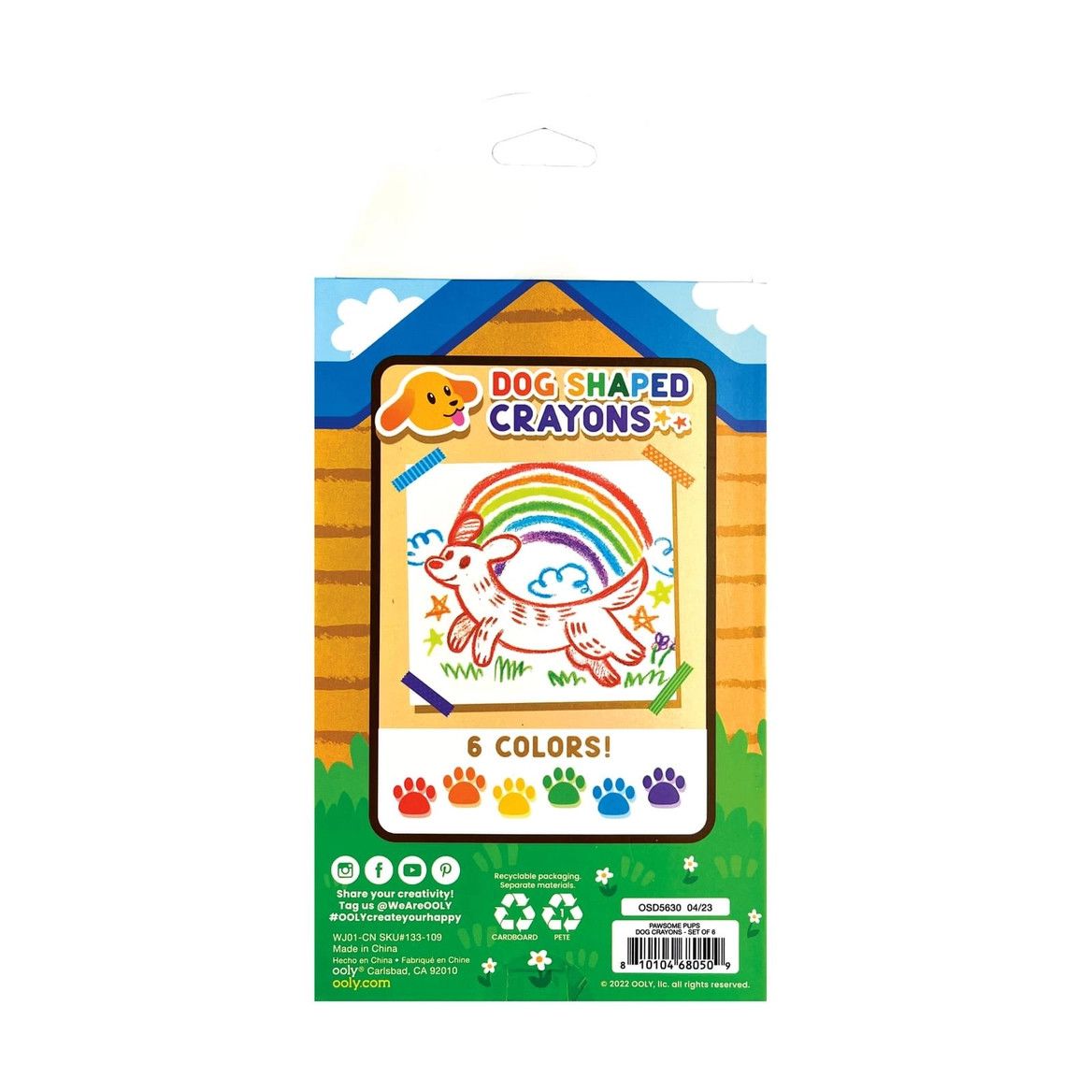 ooly Pawsome Pups Dog Crayons (6)