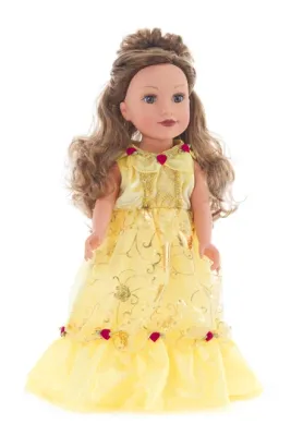 Little Adventures doll dress- Yellow Beauty