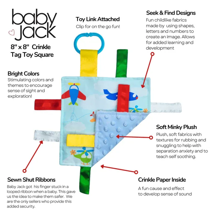 Baby Jack Plane Crinkle Square