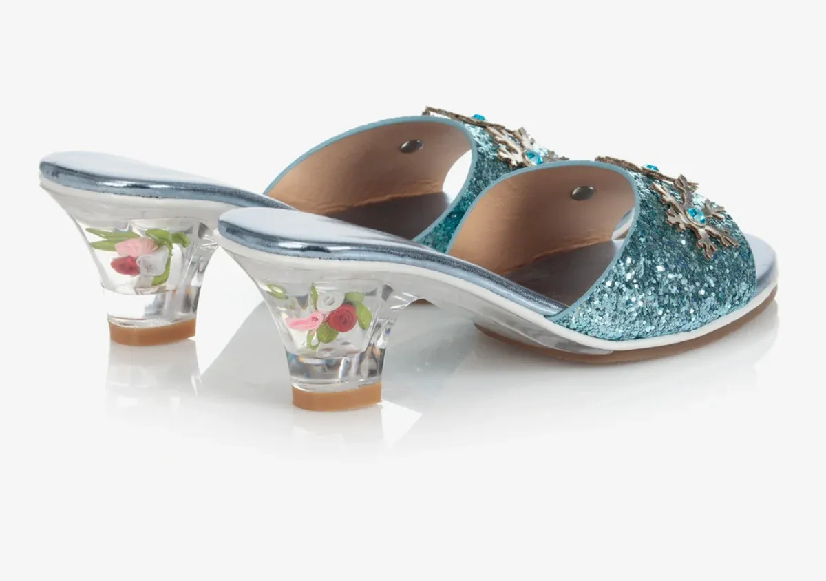Slipper high heel Ice Queen, blue (size 10-11)