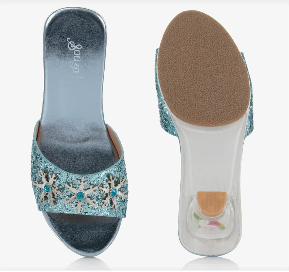 Slipper high heel Ice Queen, blue (size 10-11)