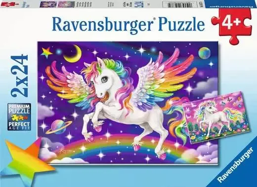 Unicorns and Pegasus 2x24pc Puzzle