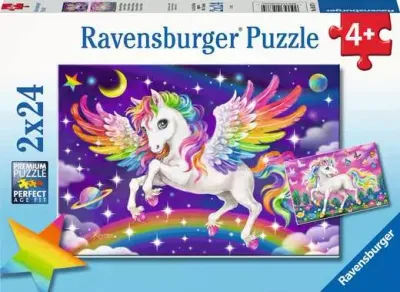 Unicorns and Pegasus 2x24pc Puzzle