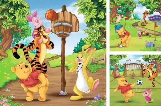 Winnie The Pooh Sports Day 3x49Pc Puzzle