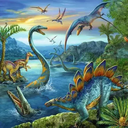Dinosaur Fascination 3X49 Pc Puzzle