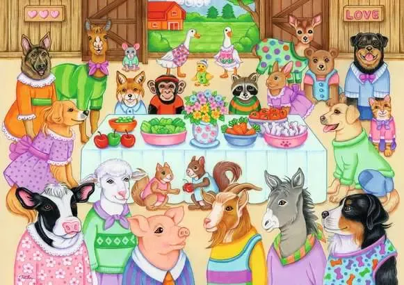 Barn Party 35 Piece Puzzle