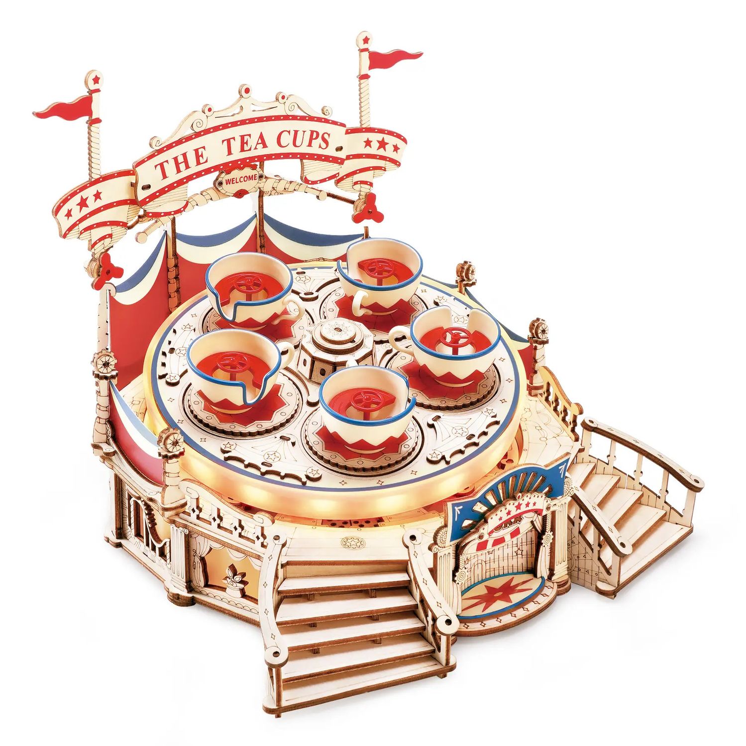 Electro-Mechanical Wooden Puzzle: Tilt-A-Whirl