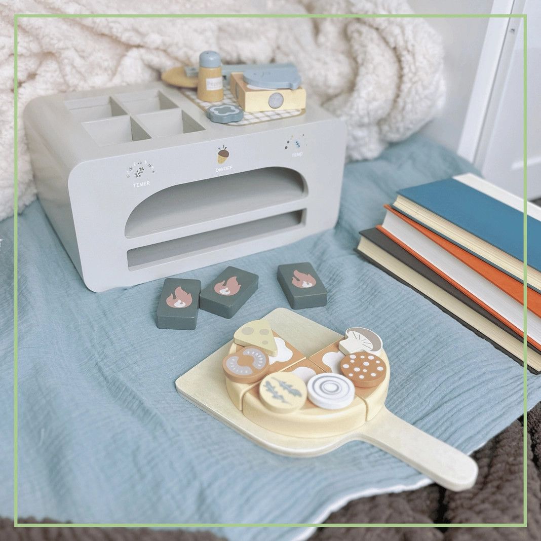 Wooden Pizza Oven Set - Pretend Play Kitchen