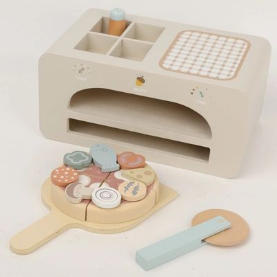 Wooden Pizza Oven Set - Pretend Play Kitchen
