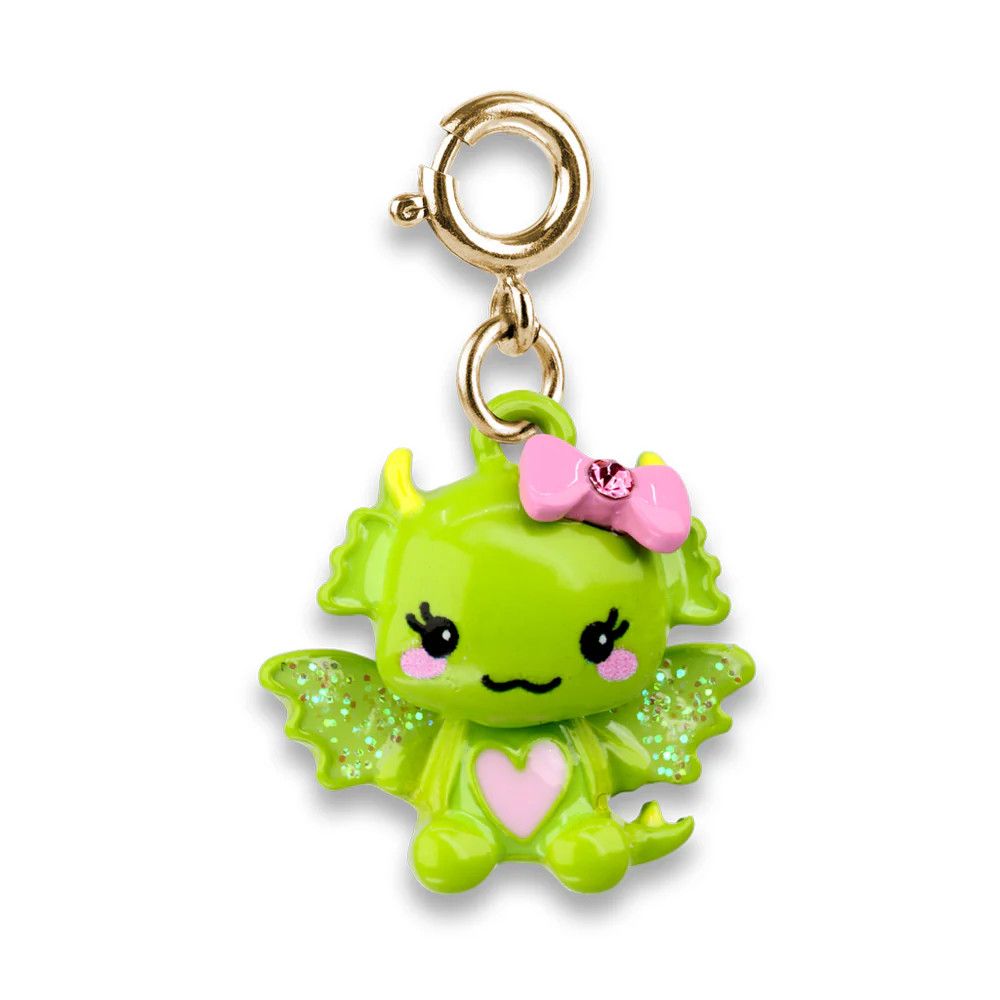 Charm It! Gold Swivel Dragon Charm