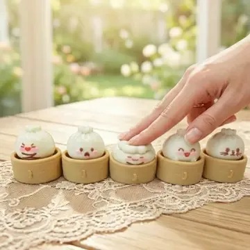 Dumpling Friends Clicker Keychain