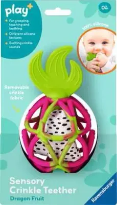 Sensory Crinkle Teether -Dragon Fruit