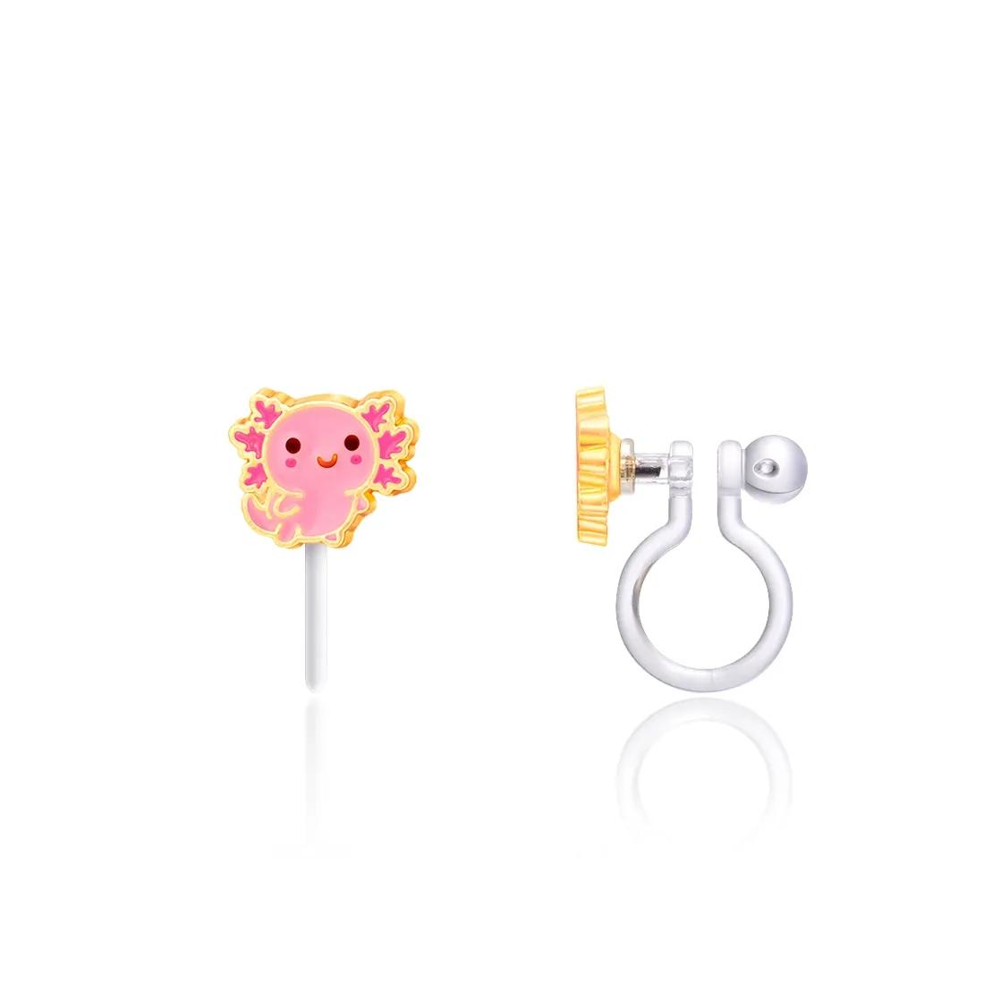 CLIP ON Cutie Earrings | Axolotl Love