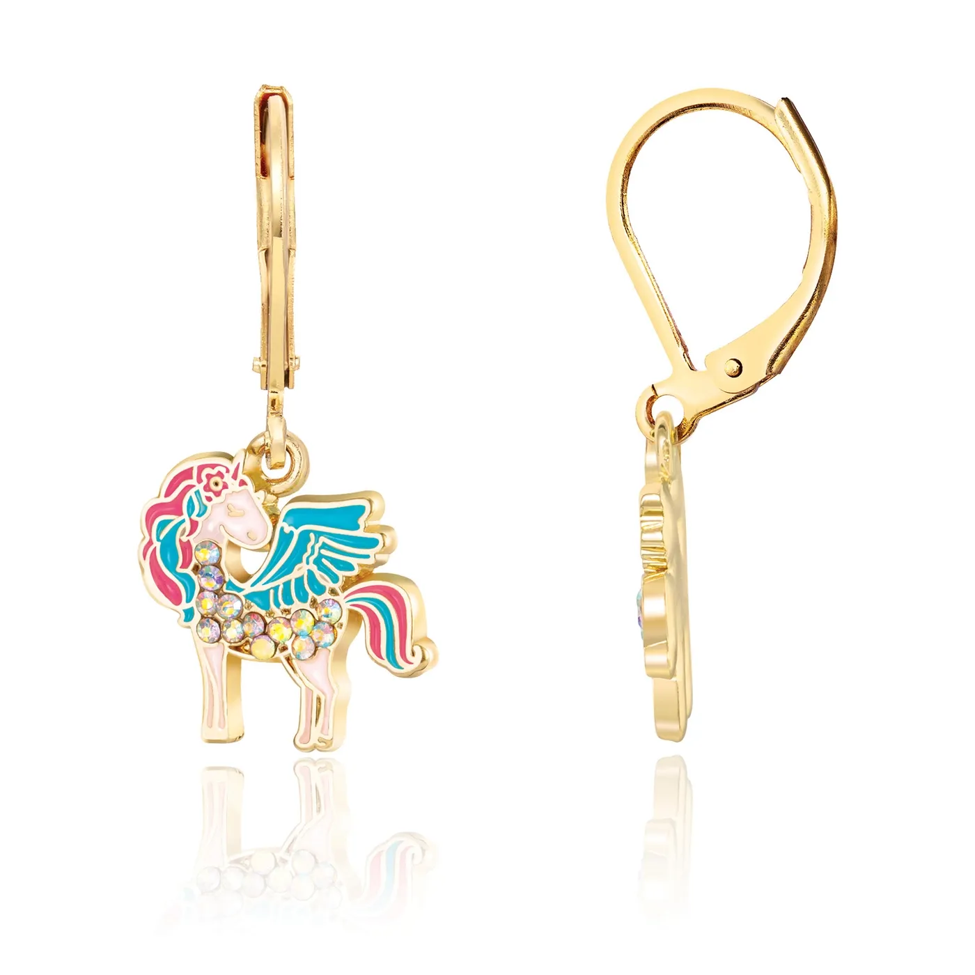 Crystal Unicorn Magic | Leverback Dangle Earrings