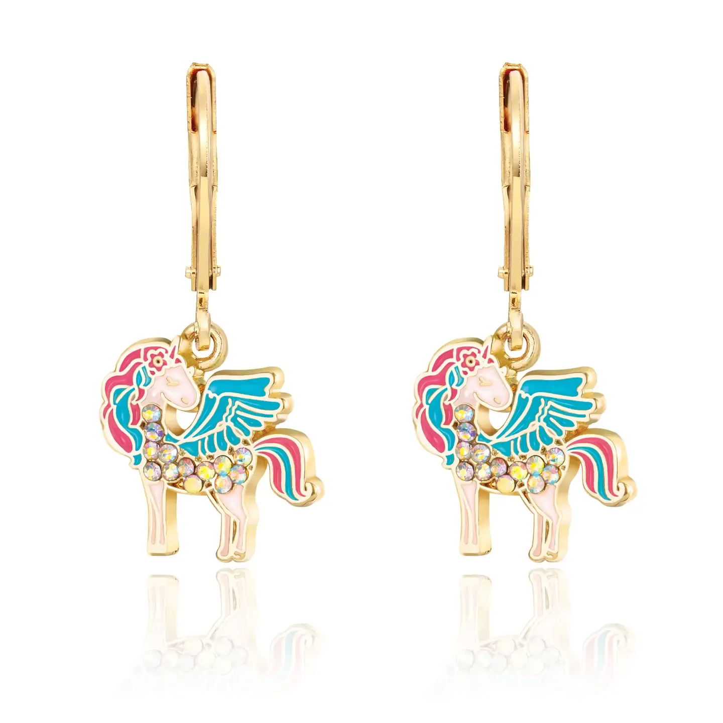 Crystal Unicorn Magic | Leverback Dangle Earrings
