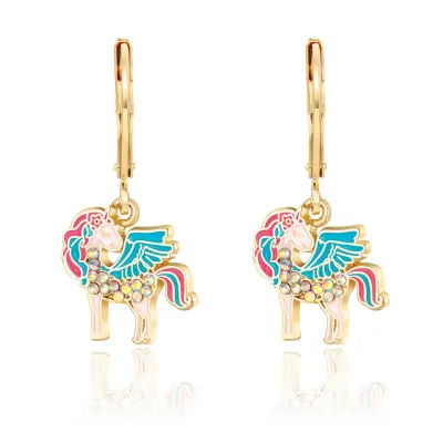 Crystal Unicorn Magic | Leverback Dangle Earrings