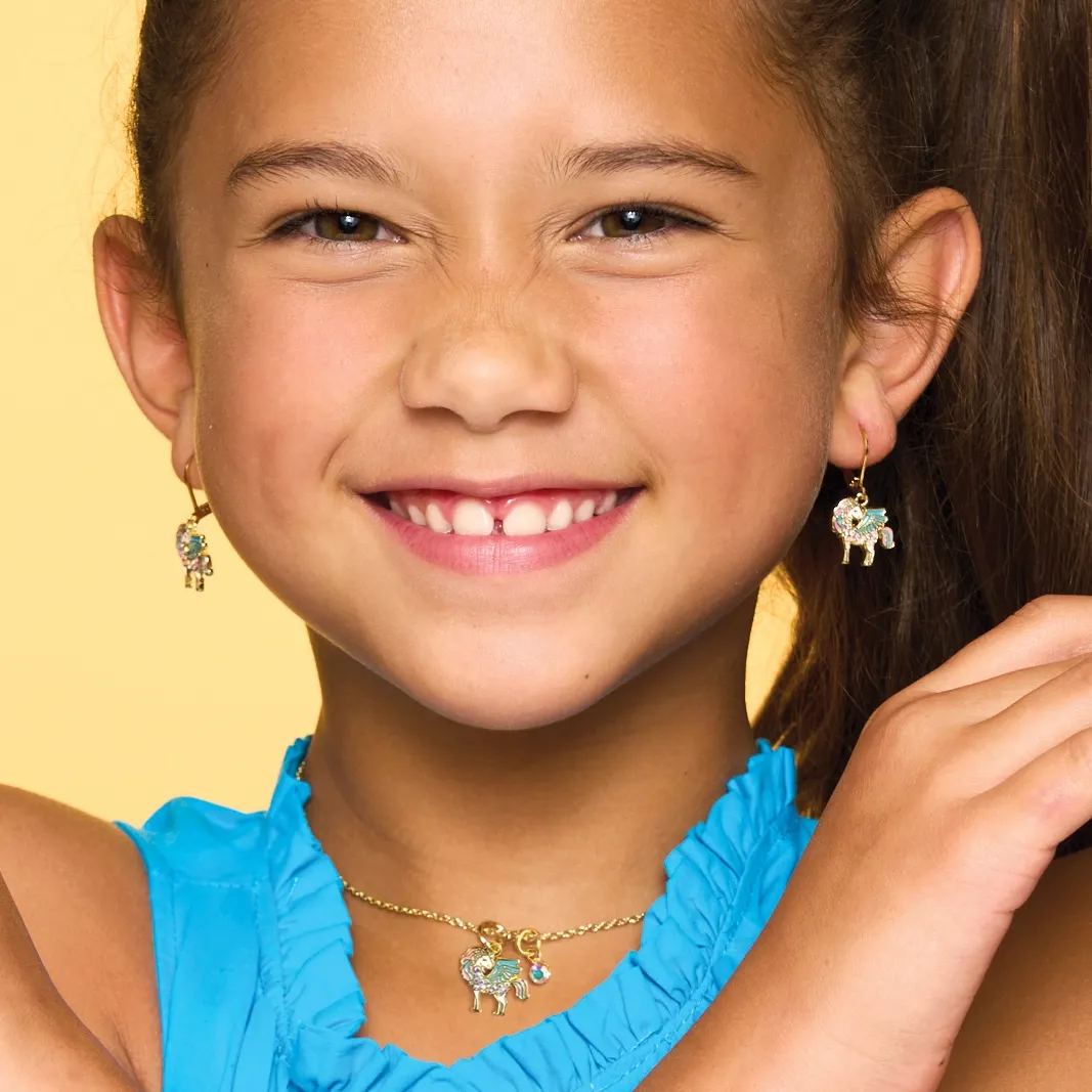 Crystal Unicorn Magic | Leverback Dangle Earrings