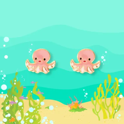 Octopus | Cutie Stud Earrings for Kids