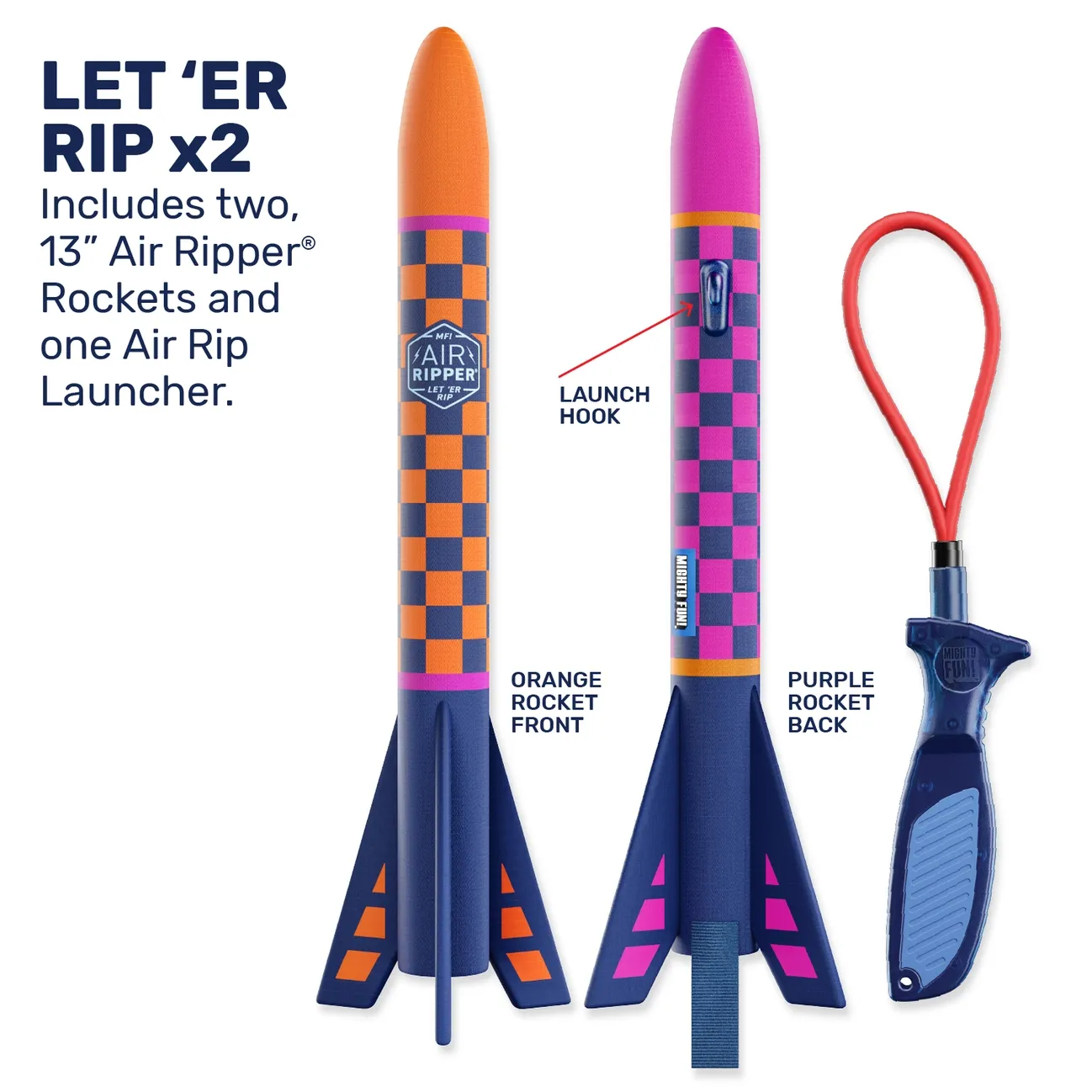 Air Ripper Rocket 2 Pack - orange/purple
