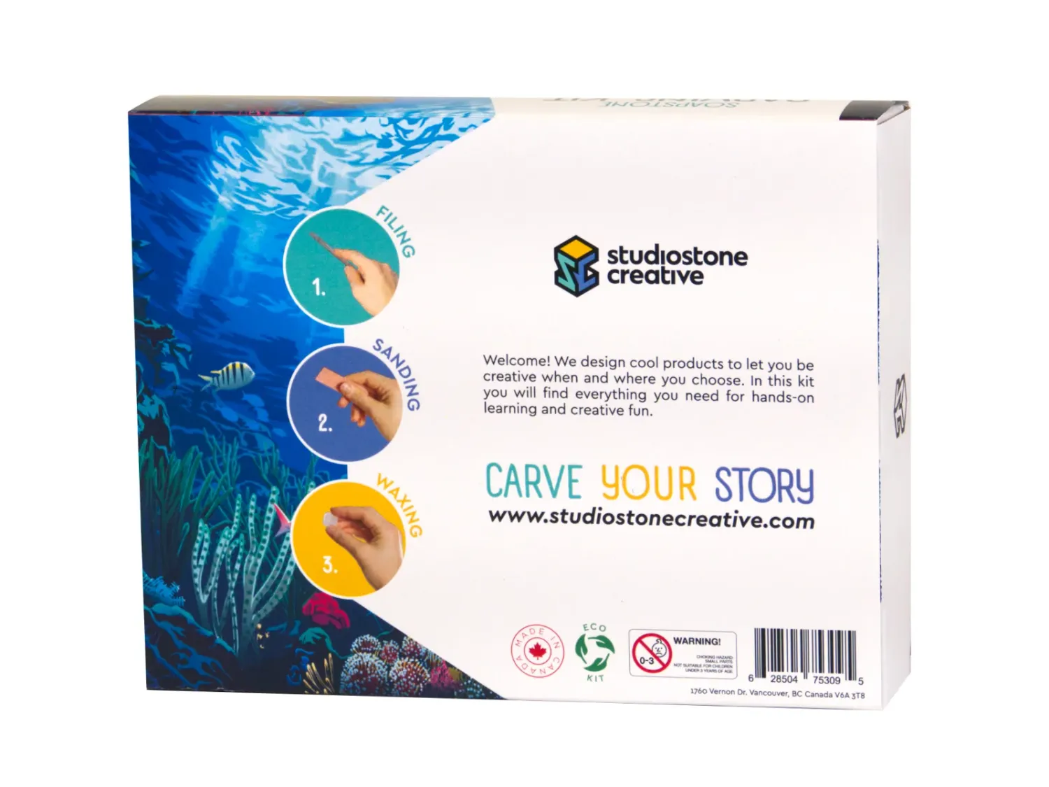 Soap Stone Carving kit Double Turtle And Orca Kit
