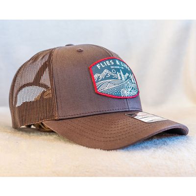 Flies & Lies Trucker - Rising Trout Patch (dark brown)