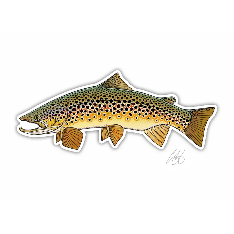 Brown Trout Decal - Casey Underwood