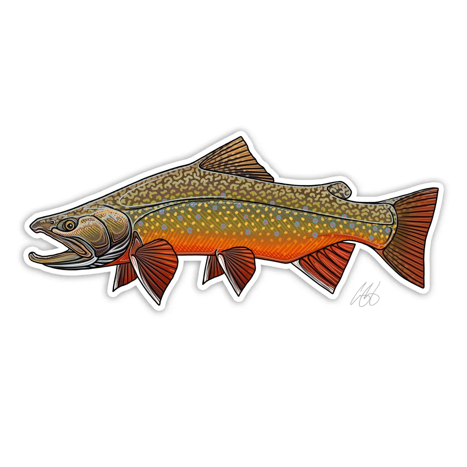 Brook Trout Decal - Casey Underwood