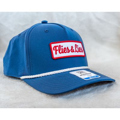 Flies & Lies 5-Panel - Embroidery Patch (light blue/white)