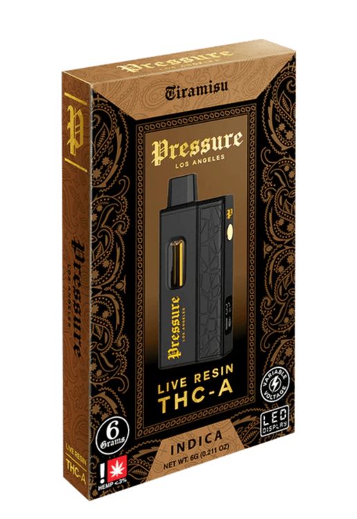 Pressure 6g Live Resin Dispo - Tiramisu - Indica