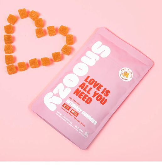 Snoozy 20ct 25mg Intimacy Gummies - Peach