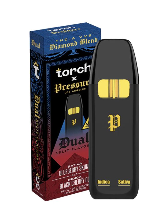 Torch/Pressure 3g Dual Dispo - Blueberry Skunk/Black Cherry OG